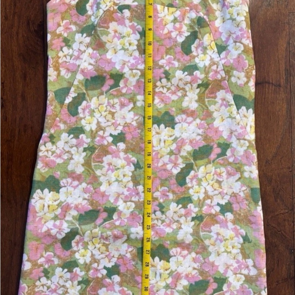 Vintage Handmade Moygashel Pink Floral 1960s sleeveless dress